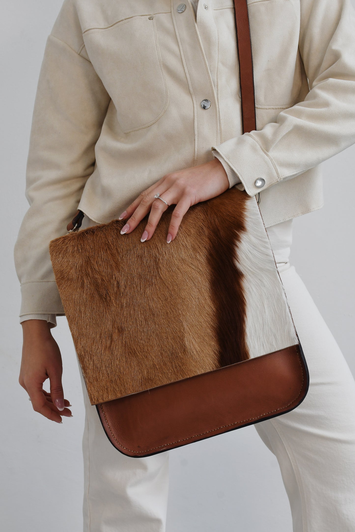 Premium springbok leather handbag handcrafted Cape Town South Africa R2475 authentic African craftsmanship