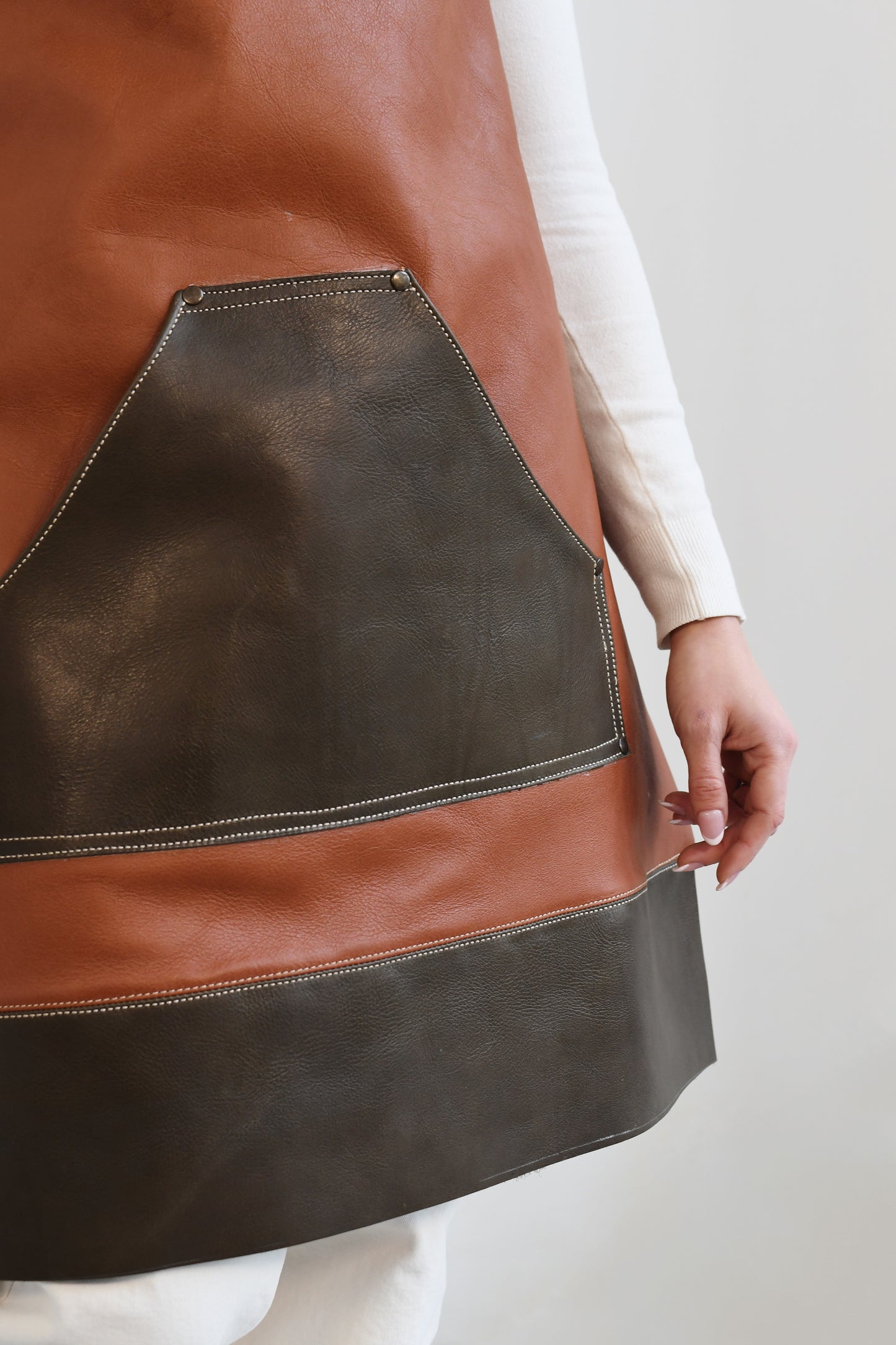 Premium leather apron handcrafted Cape Town South Africa authentic artisan cooking accessory R1,375