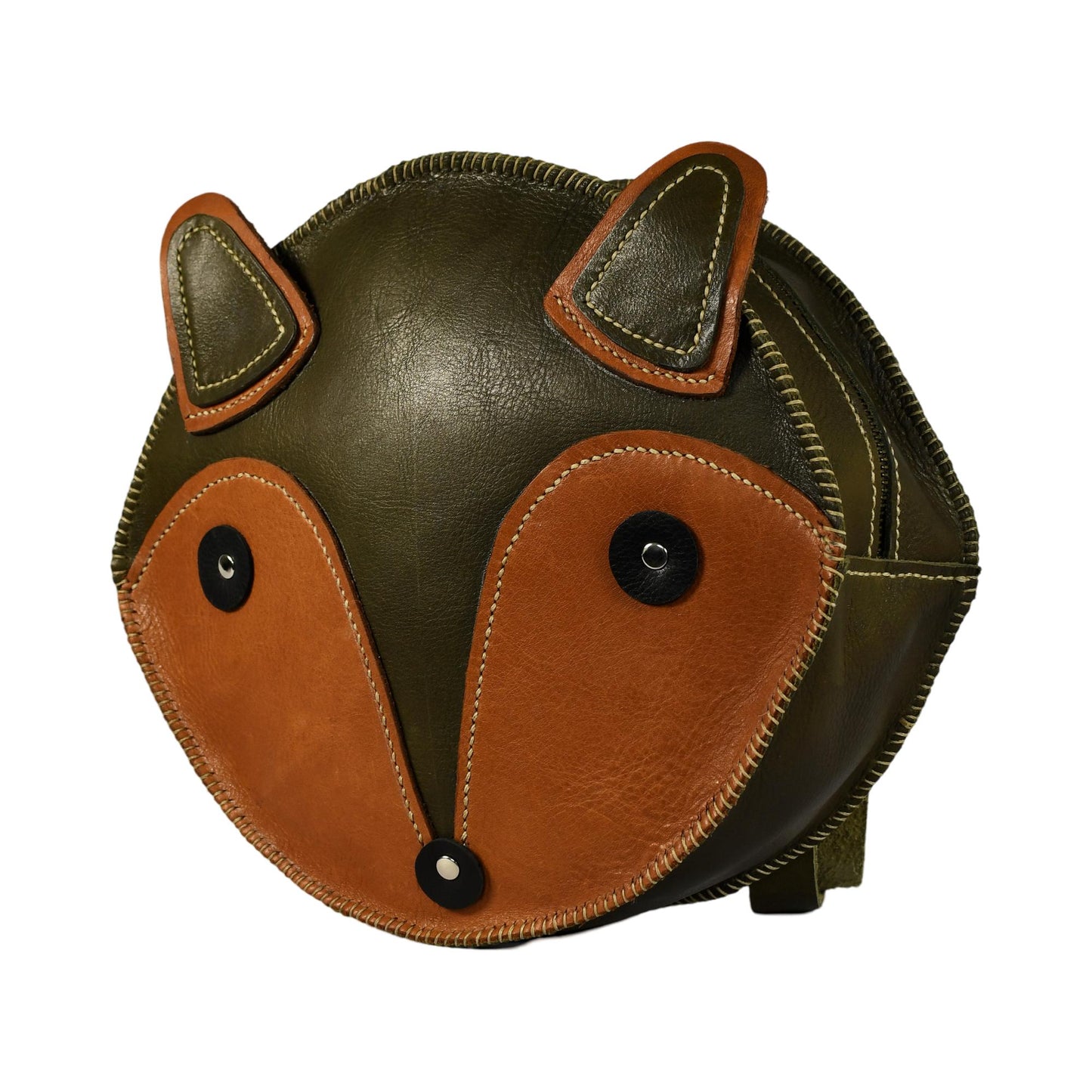 Beautiful handcrafted brown leather bag for kids of a fox in Cape Town, South Africa, R1,380