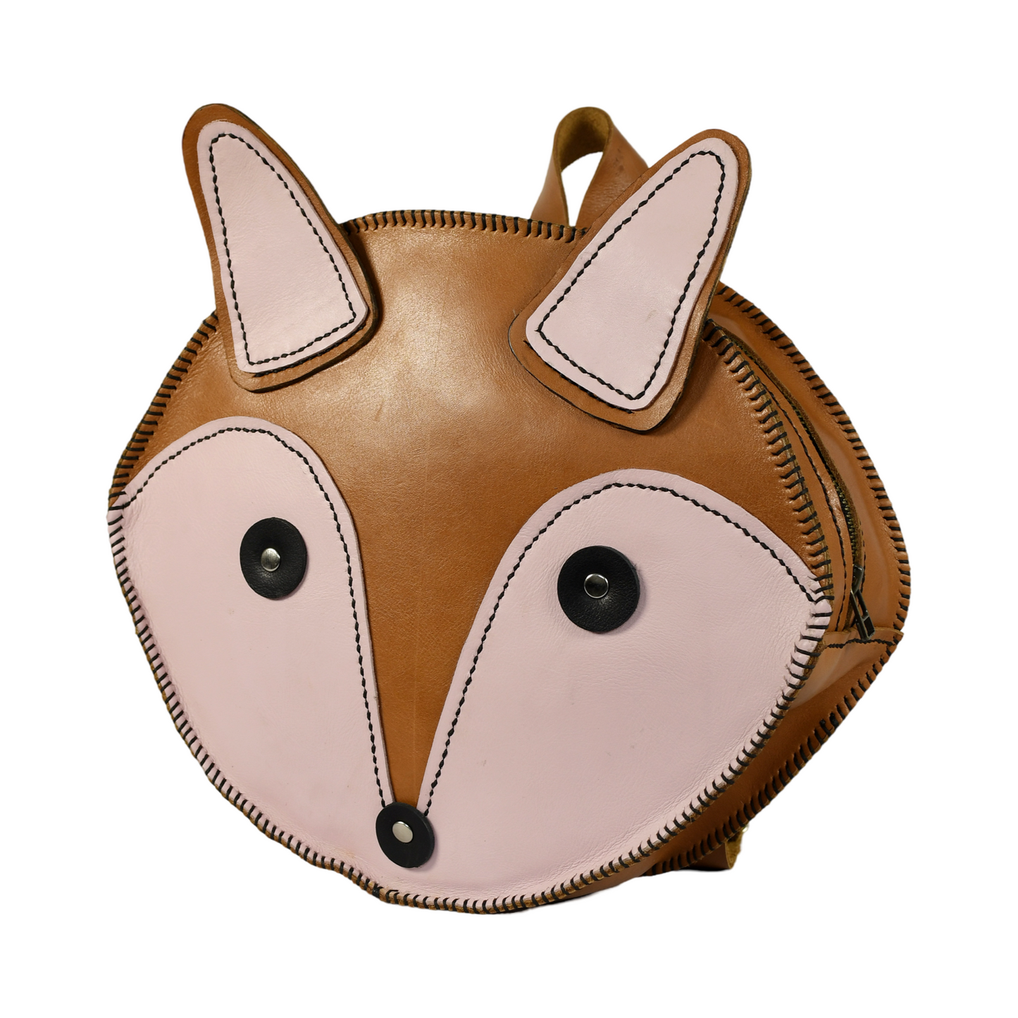 Beautiful handcrafted brown leather bag for kids of a fox in Cape Town, South Africa, R1,380