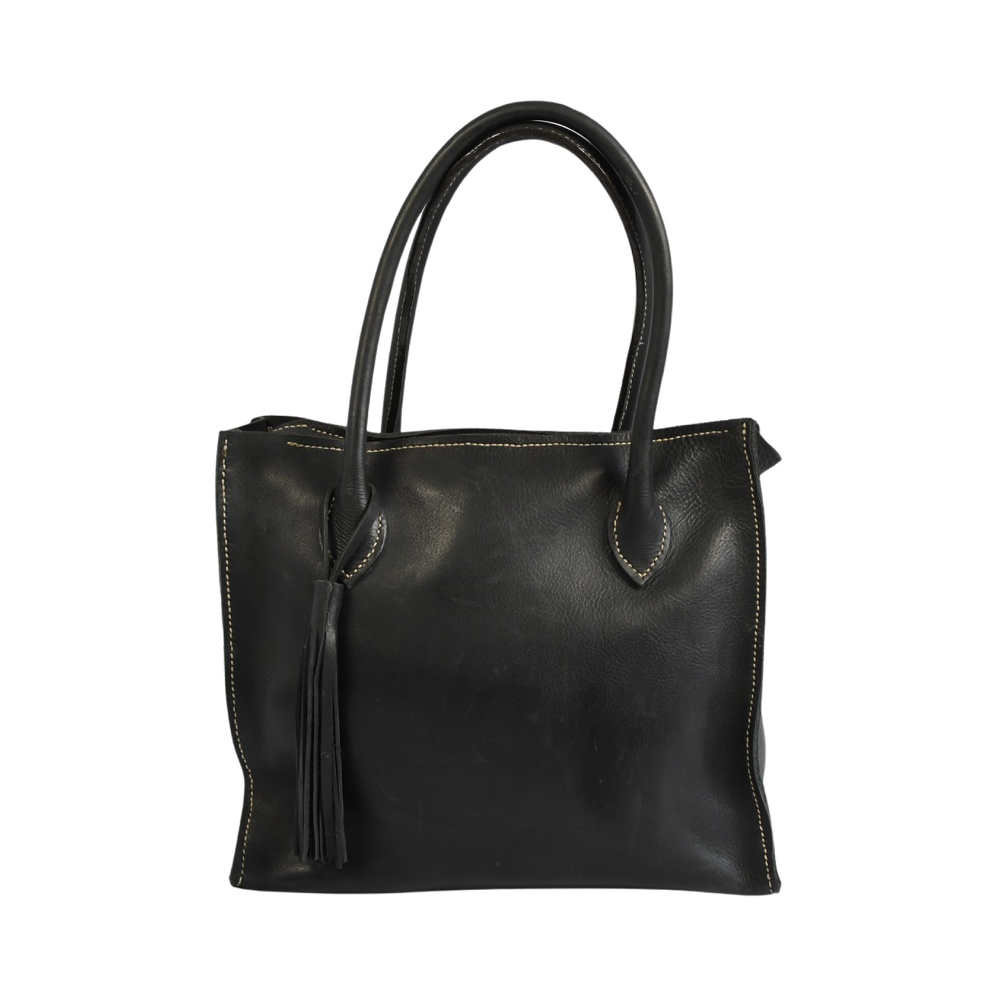 Black Premium leather tote bag handcrafted Cape Town South Africa professional women handbag Artisan R2,130