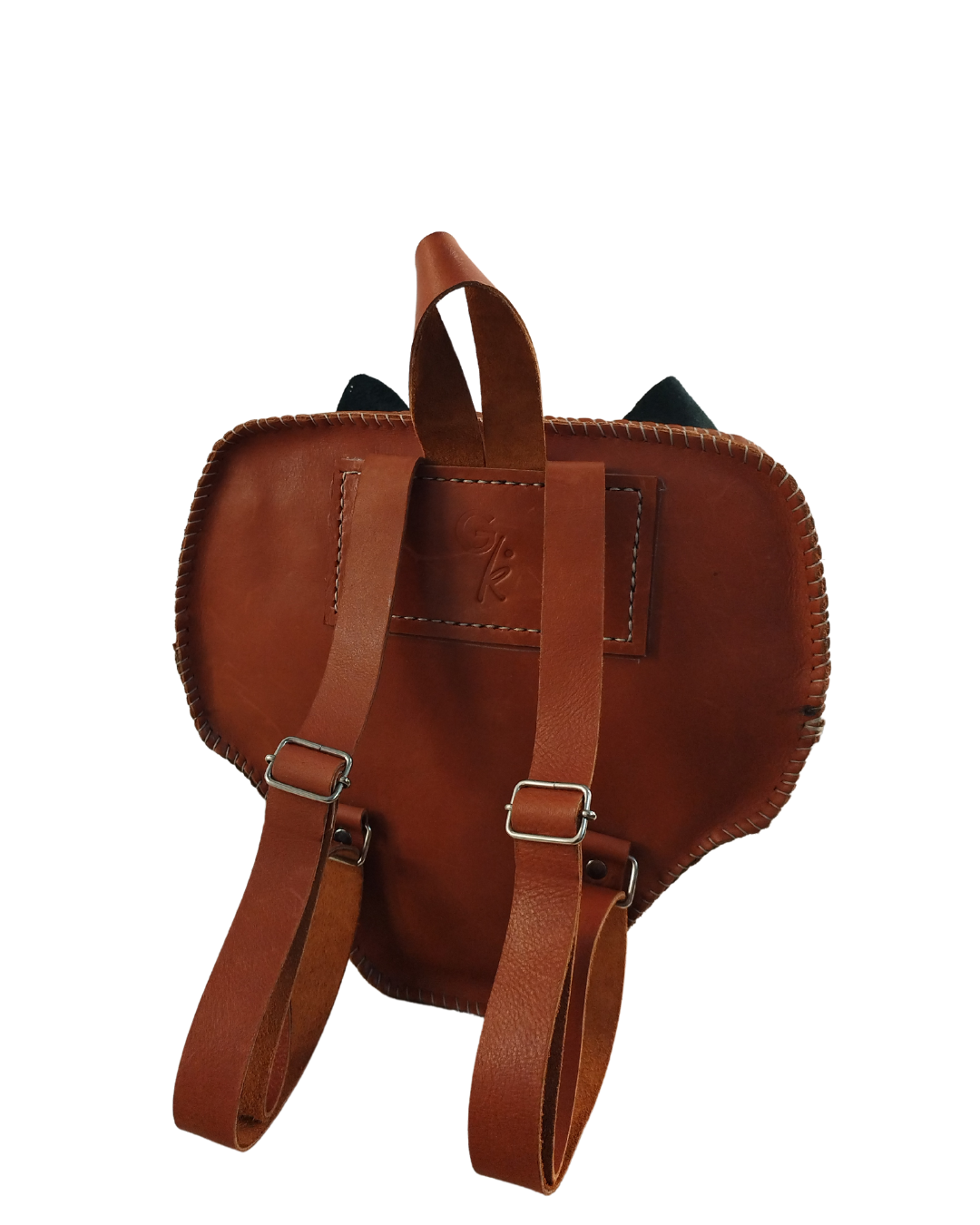 Beautiful handcrafted brown leather bag for kids of a fox made in Cape Town, South Africa R1,380