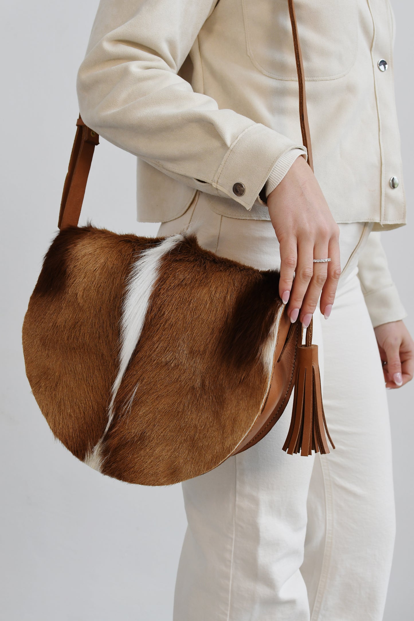 Premium springbok leather handbag handcrafted Cape Town South Africa R2475 authentic African craftsmanship