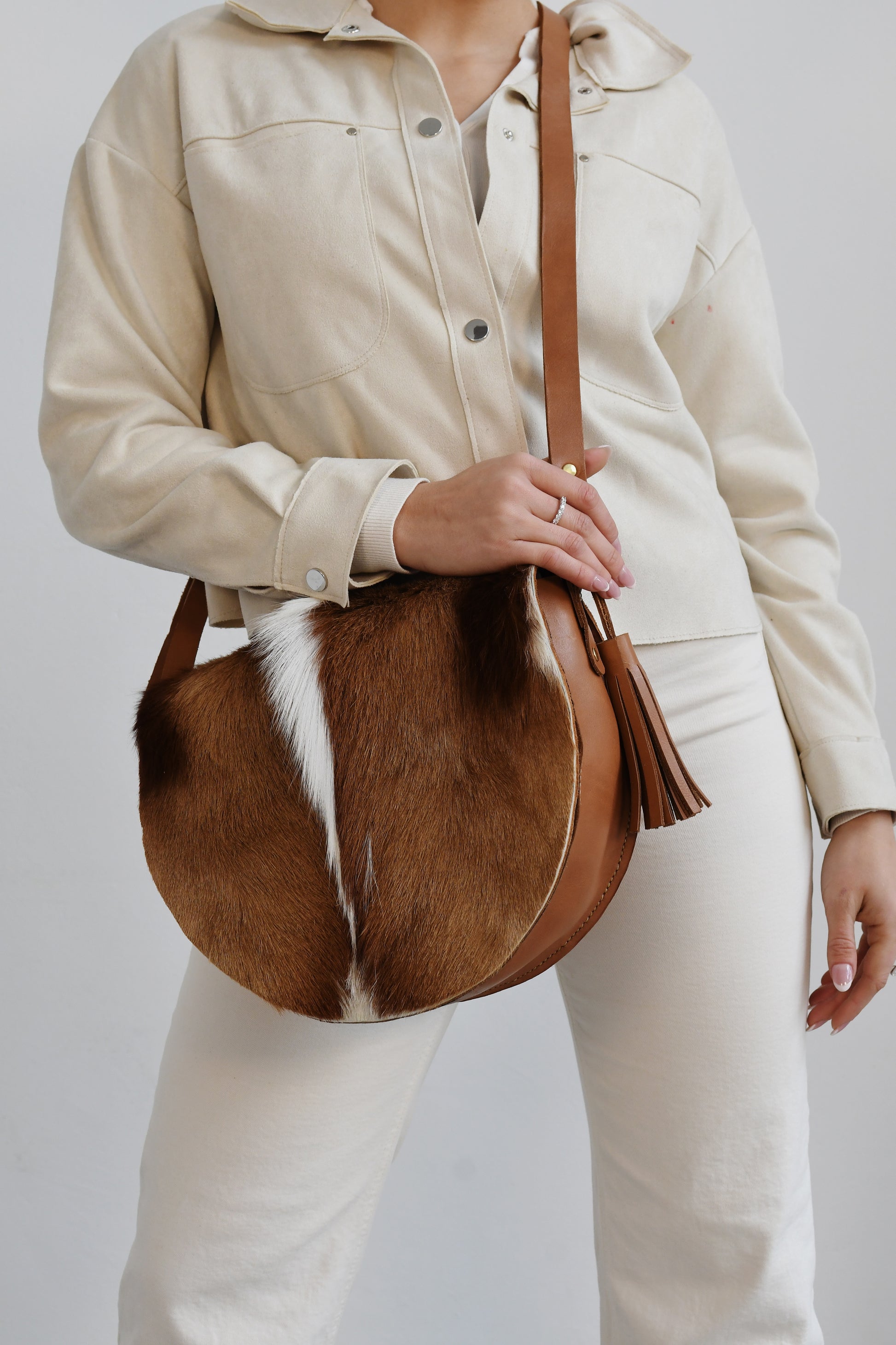 Premium springbok leather handbag handcrafted Cape Town South Africa R2475 authentic African craftsmanship