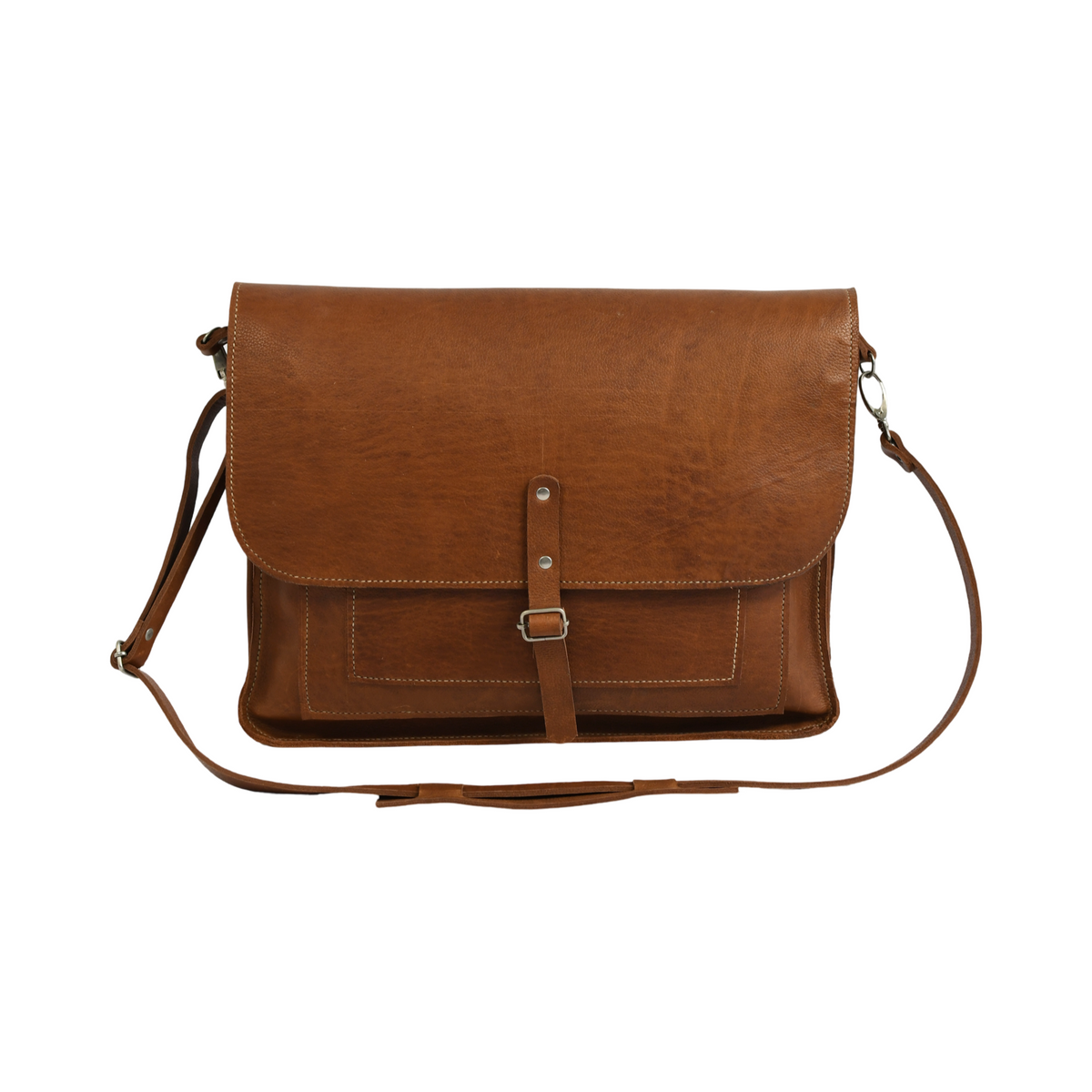 Large Leather Messenger Bag — Cape Town Handmade | Ground Leather