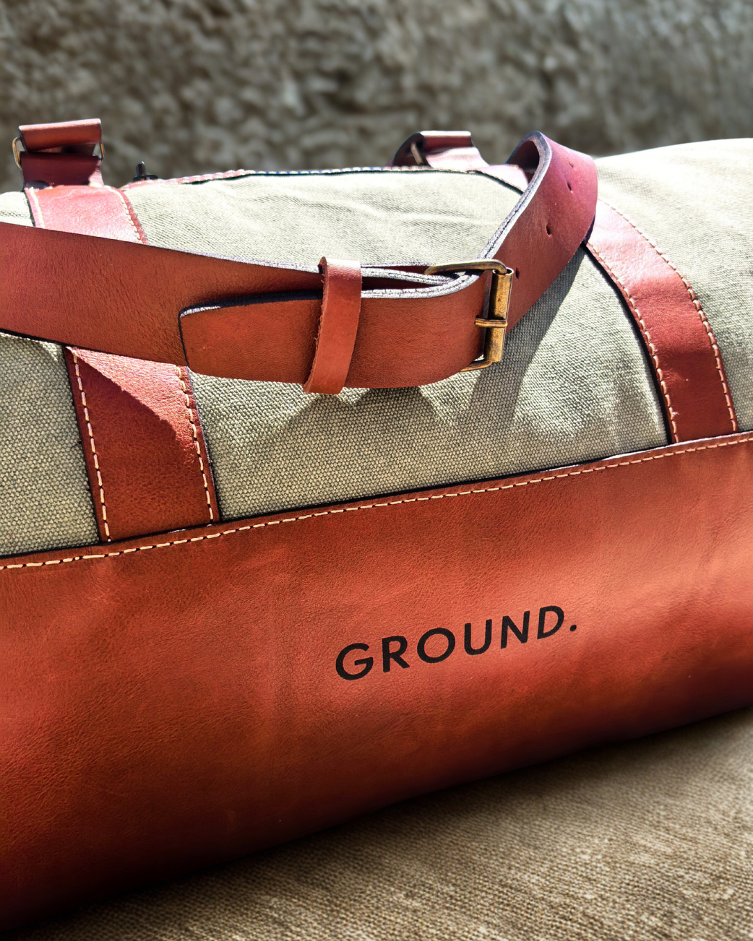 Ground Leather Leather & Canvas Old School Duffel Cape Town Handcrafted